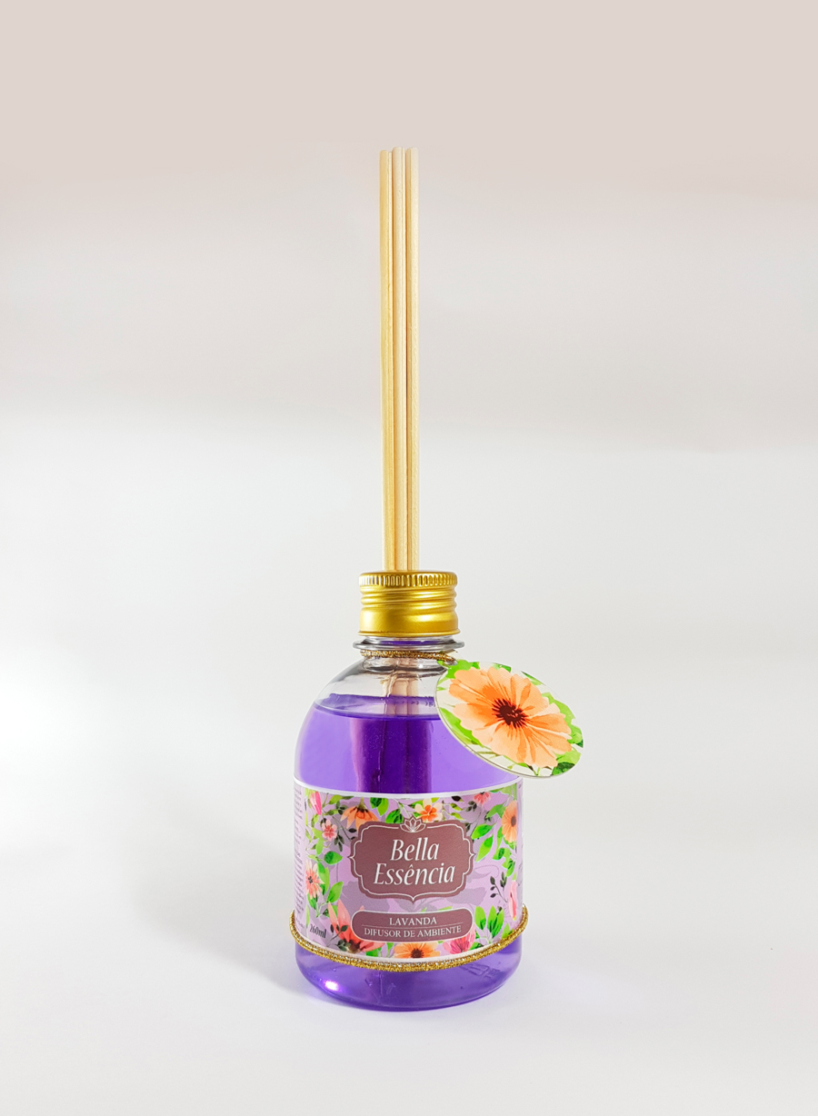 DIFUSOR AROMATIZANTE 260ML BELLA ESSENCIA LAVANDA