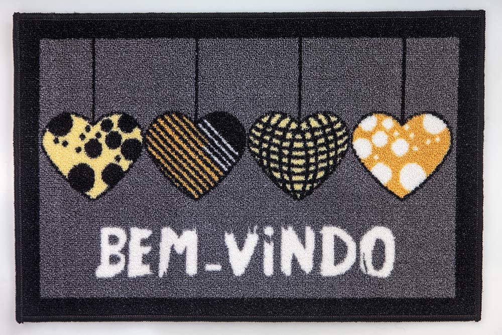 TAPETE ENTRADA BELLA CASA CORACAO 60X40CM S19 222 02E