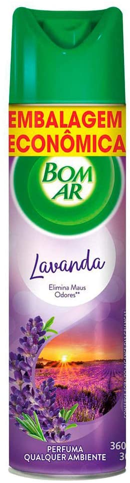 ODORIZADOR 360ML BOM AR WICK SPRAY LAVANDA EMBALAGEM ECONOMICA