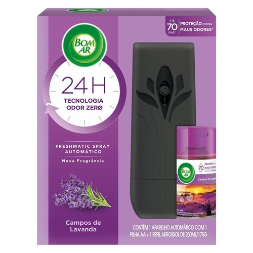 APARELHO 250ML BOM AR FRESH MATIC LAVANDA