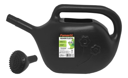 REGADOR PLASTICO 4,5L PRETO FOXLUX FAMASTIL REF.8942