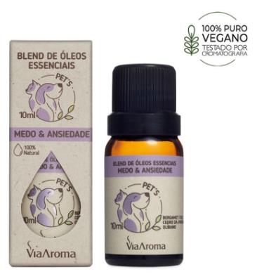 BLEND OLEO ESSENCIAL 10ML VIA AROMA MEDO E ANSIEDADE