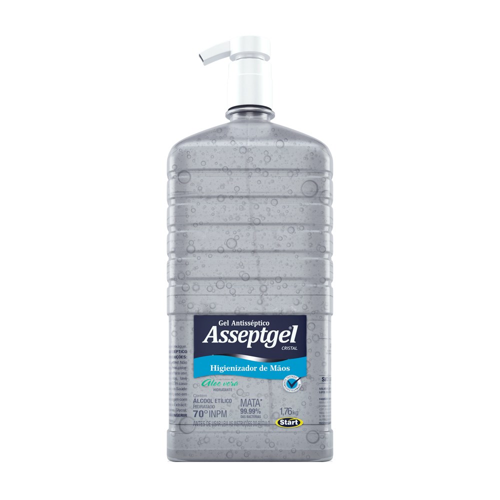 ALCOOL GEL 1,700KG START ASSEPTGEL CRISTAL C/VALV UND