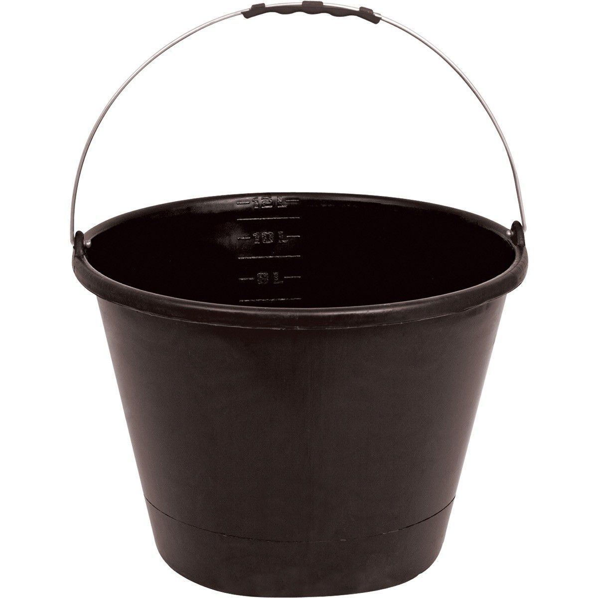 BALDE PLAST 12LT PRETO TERRAPLAST