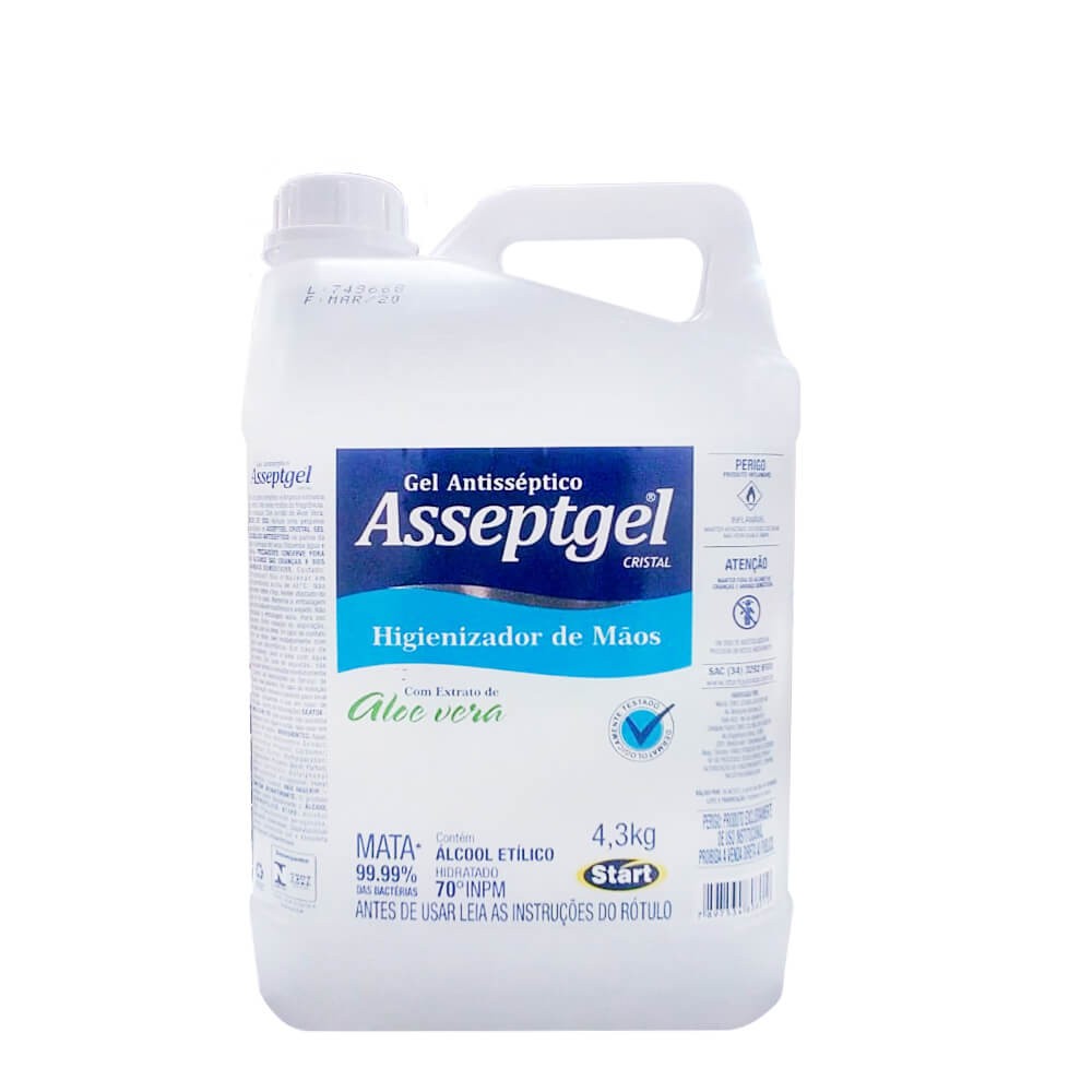 ALCOOL GEL 4,3KG START ASSEPTGEL CRISTAL