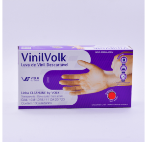 LUVA PROCEDIMENTO VINIL G 100UN VOLK COM PÓ