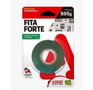 FITA DUPLA FACE ACRILICA ADERE  TRANSPARENTE 12MMX2M