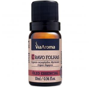 ESSÊNCIA 10ML VIA AROMA CRAVO FOLHAS TERAPÊUTICA 